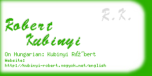 robert kubinyi business card
